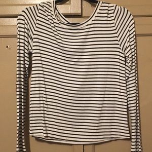 Striped long sleeved top